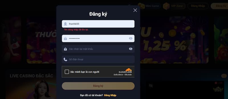 Đăng ký tài khoản Kingbet86 nhanh chóng, không cần xác minh 2 Thông tin mở tài khoản Kingbet 86